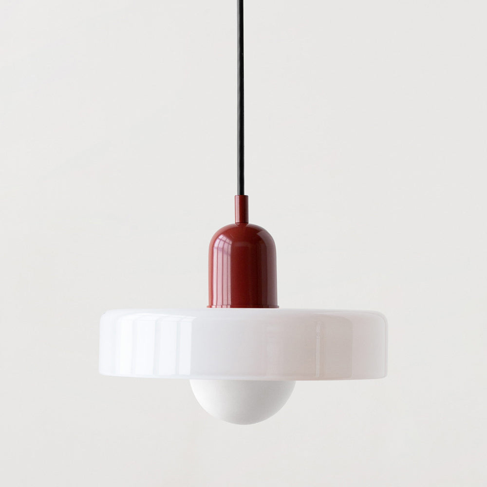 Suspension Bauhaus en Verre Coloré