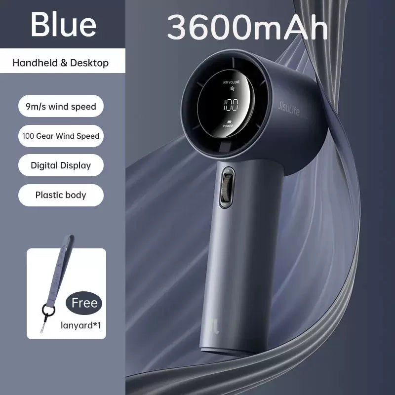 Sèche-cheveux portable sans fil rechargeable taille unique unisexe avec affichage numérique, contrôle du vent à plusieurs vitesses et cordon de voyage