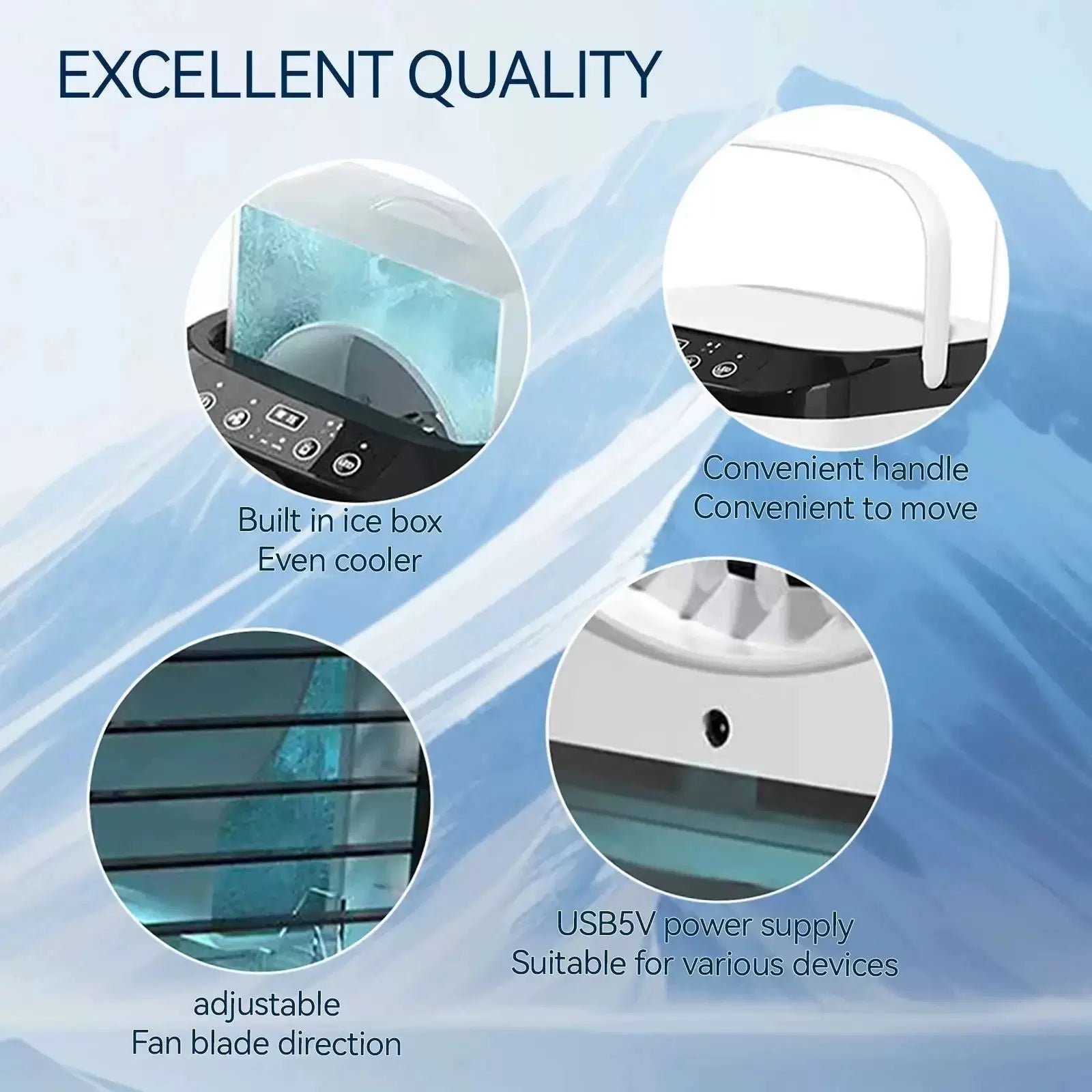 Vaporisateur et humidificateur d'air portable de bureau unisexe taille unique avec automatiseur à ultrasons compartiment à glace amovible grand réservoir d'eau