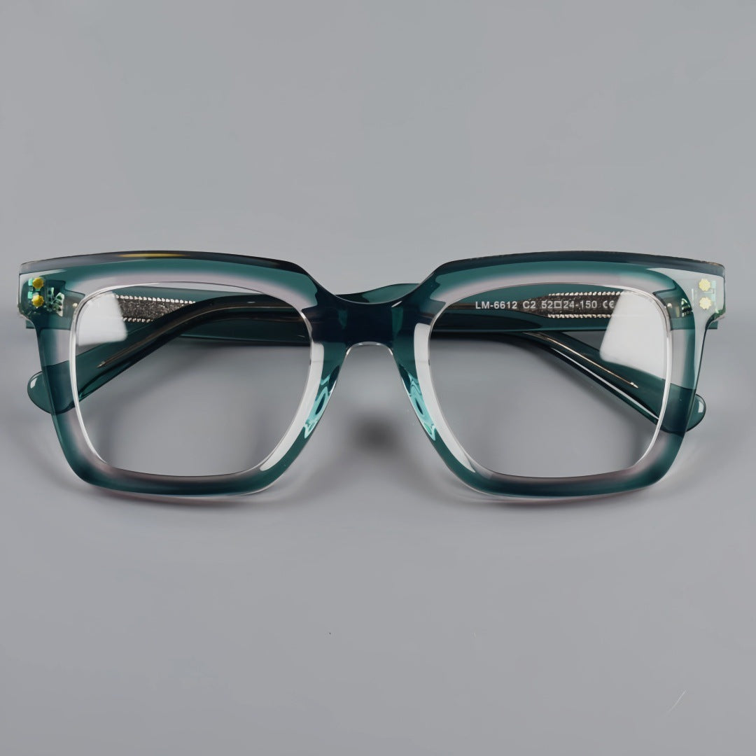 Monture de lunettes carrée en acétate rétro Tatt