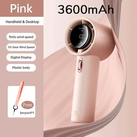 Sèche-cheveux sans fil rechargeable 3600 mAh, écran numérique, 100 vitesses, lanière de voyage