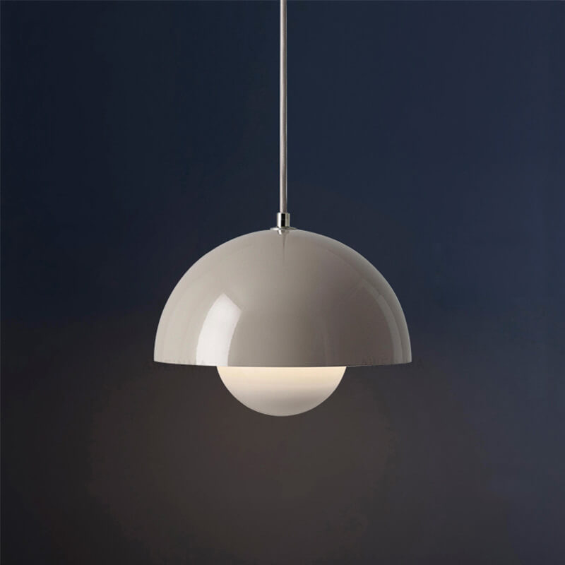 Lampe à suspension Scandinavische Halfrond Metalen Kap 1-Lichtpunt Modern Design Eetkamer Woonkamer | Sansotis