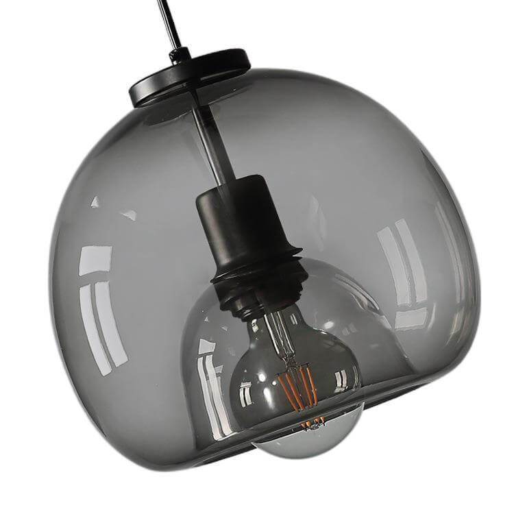 Lampe à suspension Rookglas Bol E27 25cm Eetkamer Slaapkamer Bar Industrieel Glazen Pendellamp Smoke Grijs Plafondlamp | Sansotis