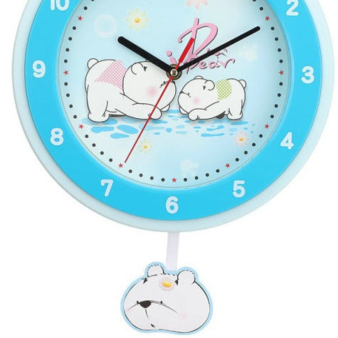 Horloge murale avec motif animalier coloré