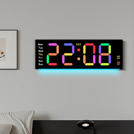 Horloge murale numérique avec capteur de température