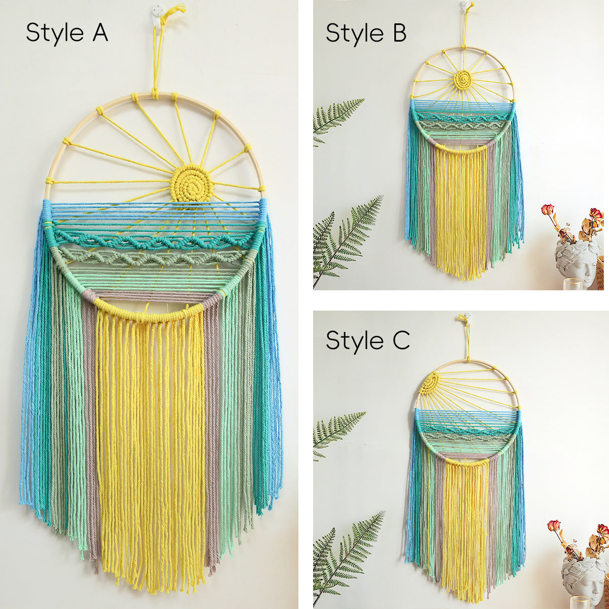 Décoration murale en macramé avec un attrait élégant