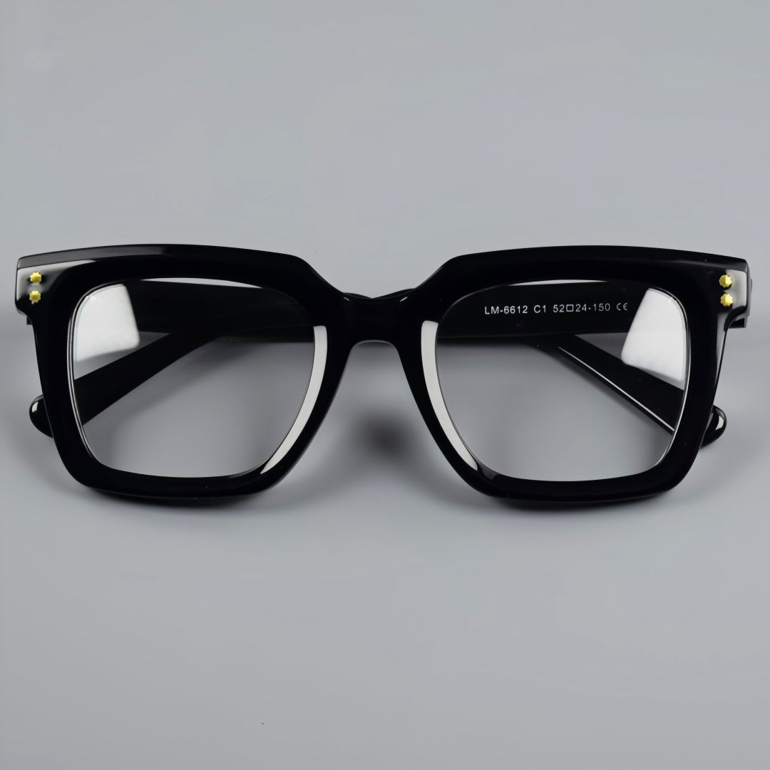 Monture de lunettes carrée en acétate rétro Tatt