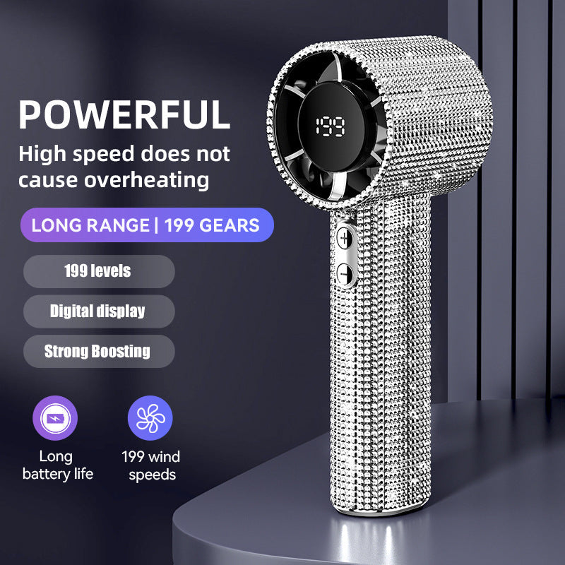 Sèche-cheveux portable haute performance pour femme avec détails brillants