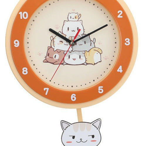 Horloge murale avec motif animalier coloré
