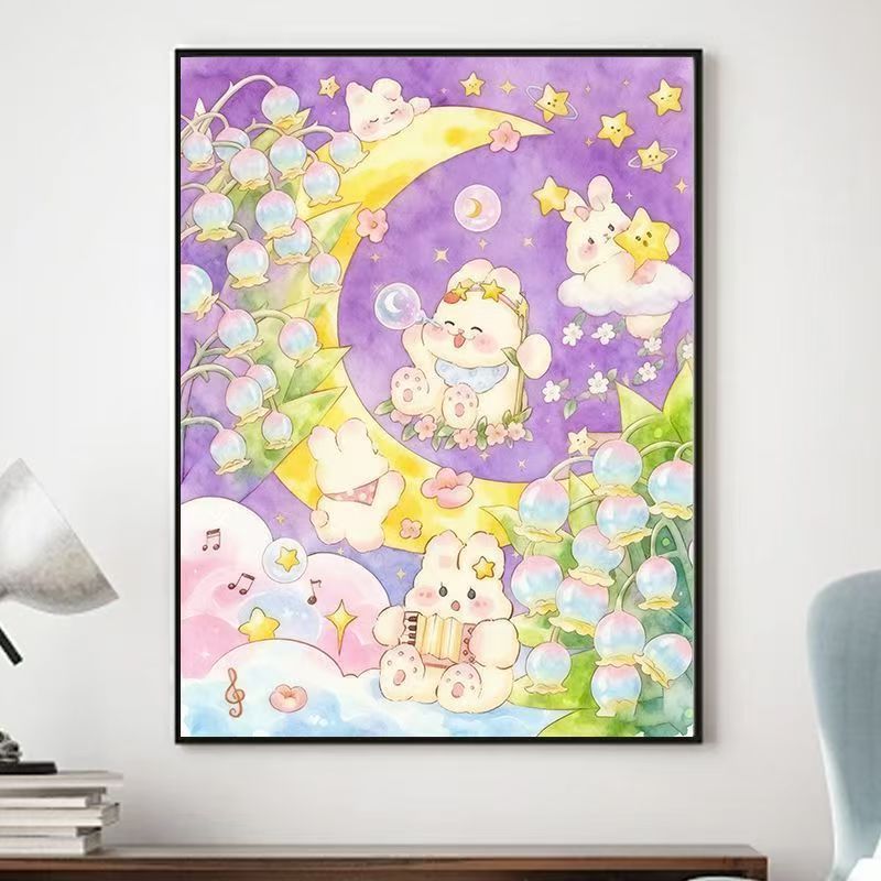 Décoration murale fantaisiste sur le thème des animaux