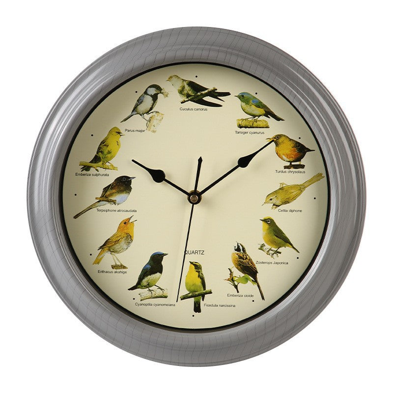 Horloge murale avec motif oiseau coloré
