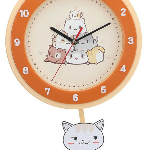 Horloge murale avec motif animalier coloré