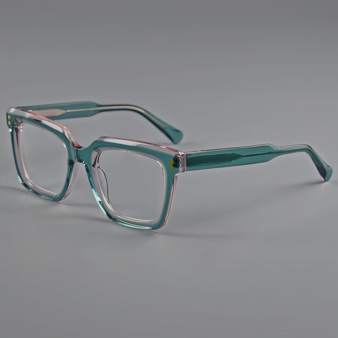 Monture de lunettes carrée en acétate rétro Tatt