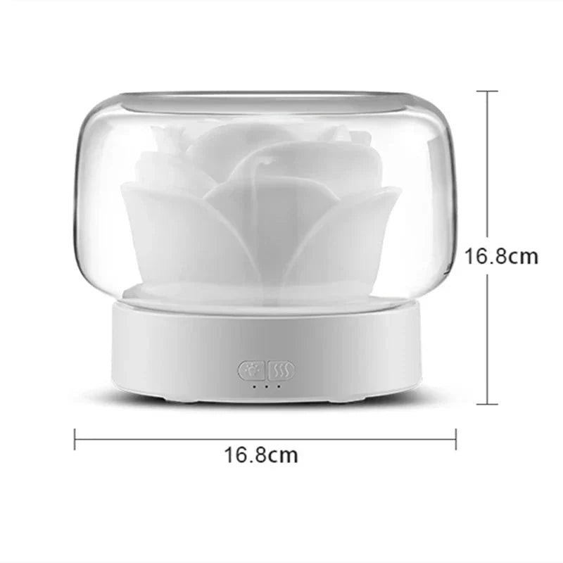 Humidificateur d'air d'aromathérapie - Diffuseur ultrasonique élégant avec fonction LED et huile essentielle
