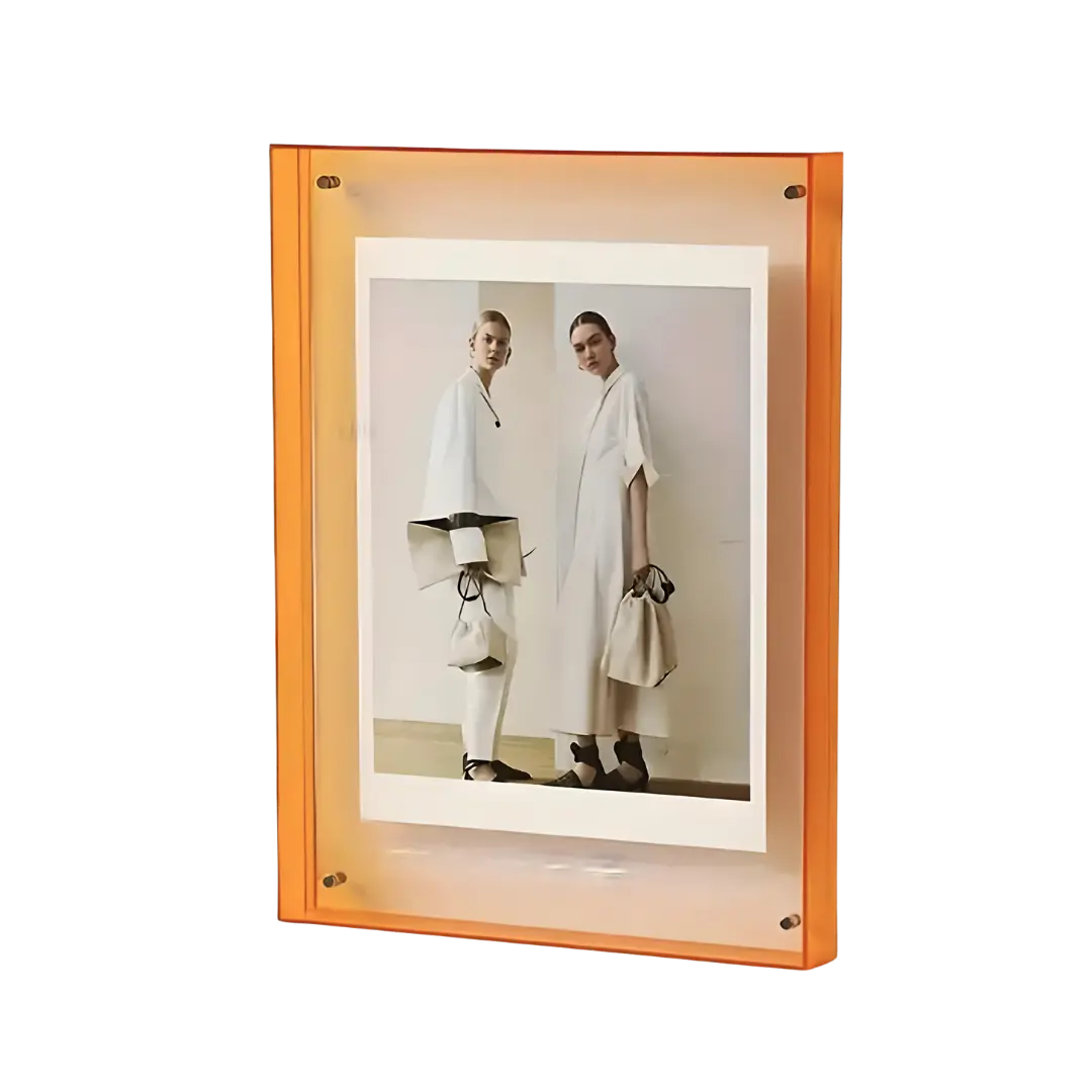 Cadre photo acrylique moderne | Design Art Déco Transparent