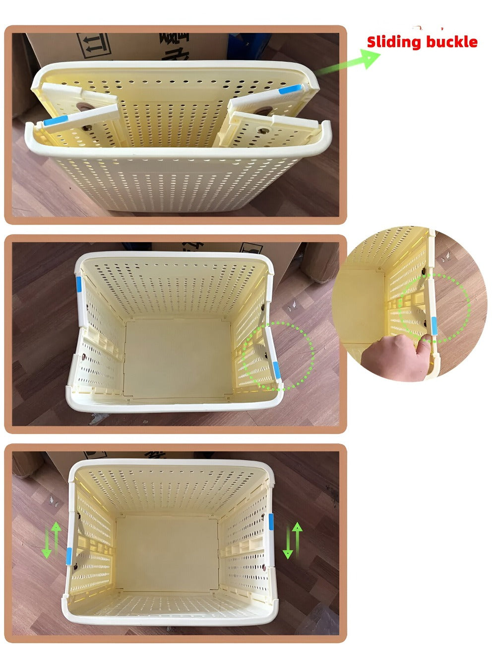 Panier à linge pliable avec roulettes, compact et durable en polypropylène, facile à transporter, disponible en deux tailles