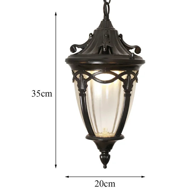 Plafonnier de style européen antique – Lampe suspendue vintage pour usage intérieur et extérieur