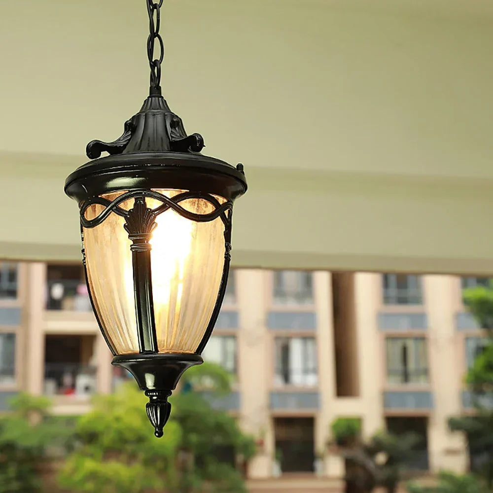 Plafonnier de style européen antique – Lampe suspendue vintage pour usage intérieur et extérieur