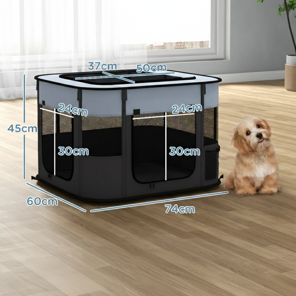 PopUpPalace Enclos pliable pour chiots – Espace de jeu portable pour chat et chien jusqu'à 4 kg