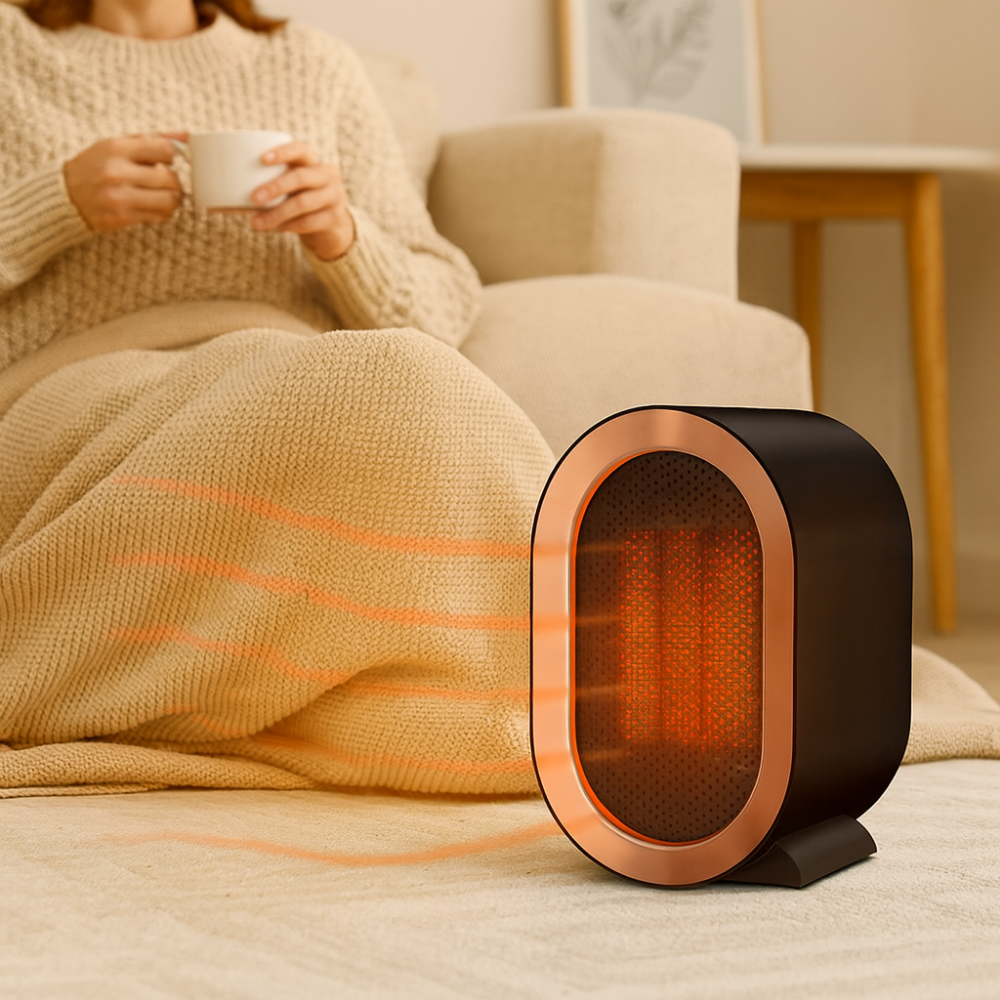 Chauffage électrique portable économe en énergie avec chauffage rapide – Compact, silencieux, idéal pour la maison et le bureau.