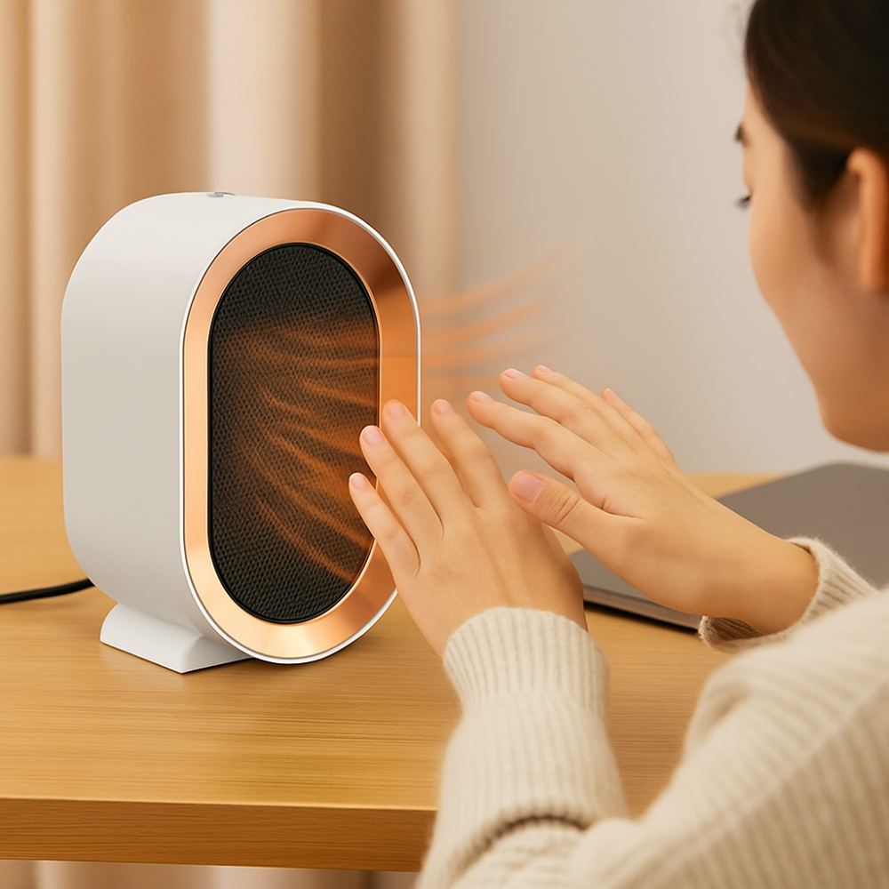Chauffage électrique portable économe en énergie avec chauffage rapide – Compact, silencieux, idéal pour la maison et le bureau.