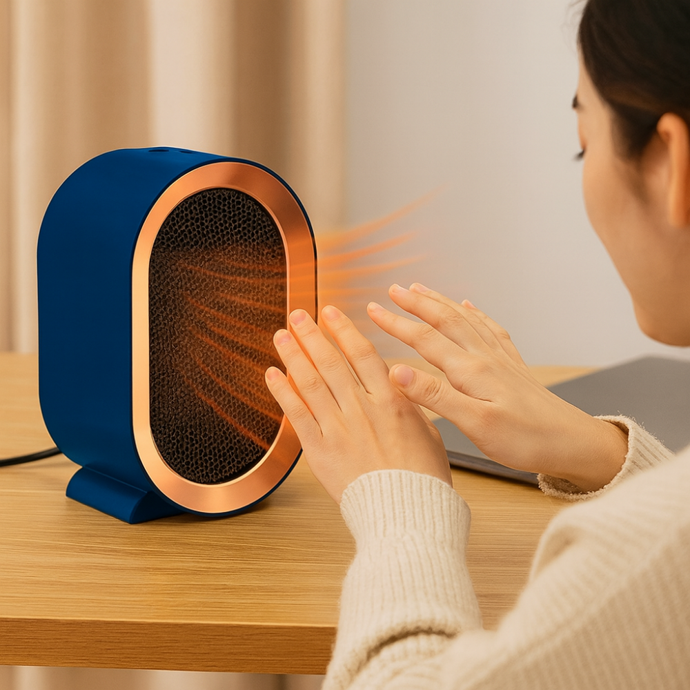 Chauffage électrique portable économe en énergie avec chauffage rapide – Compact, silencieux, idéal pour la maison et le bureau.