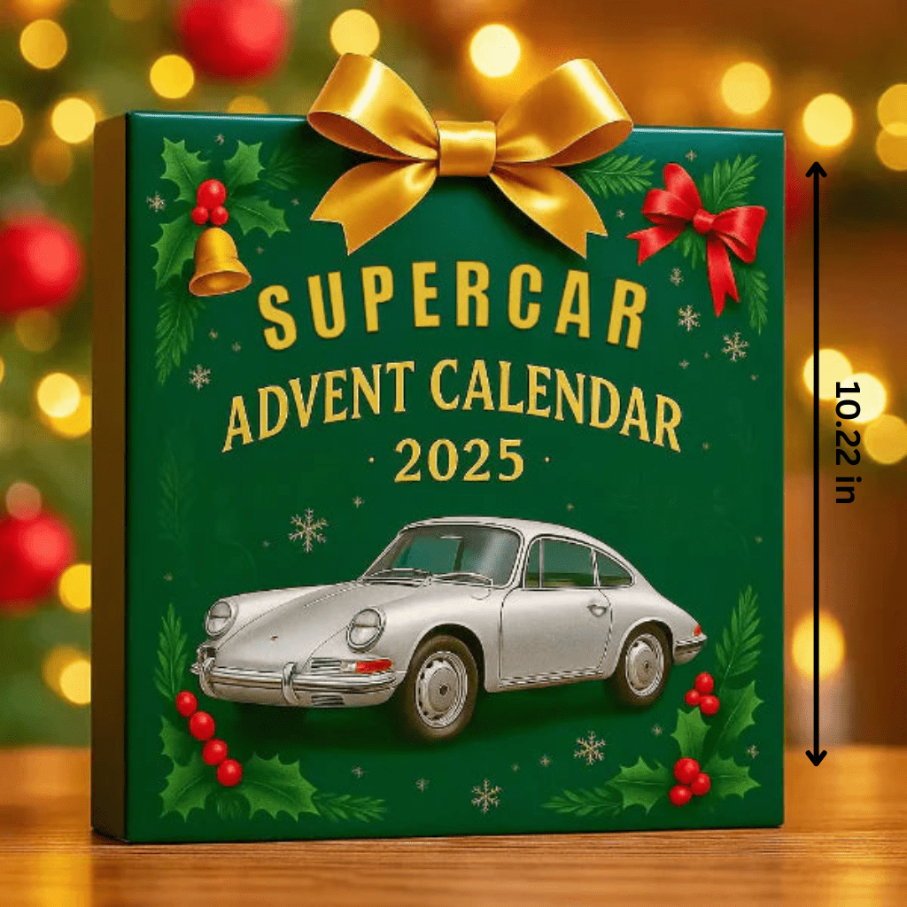 Calendrier de l'Avent supercars, 24 pièces de collection en acrylique