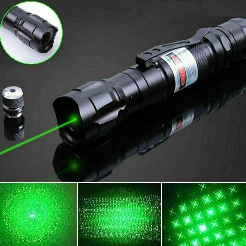 Pointeur laser vert rechargeable longue portée avec faisceau lumineux visible