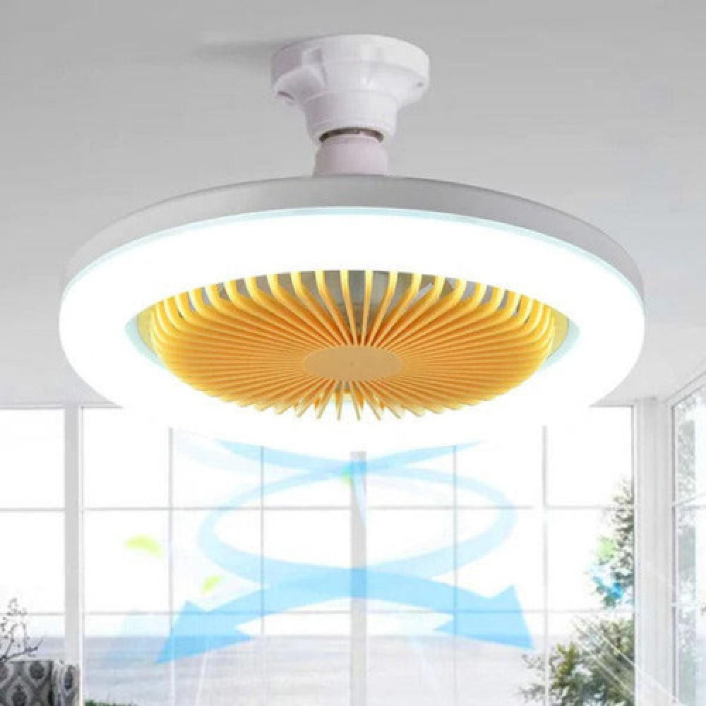 Vue de dessous du ventilateur avec lumière