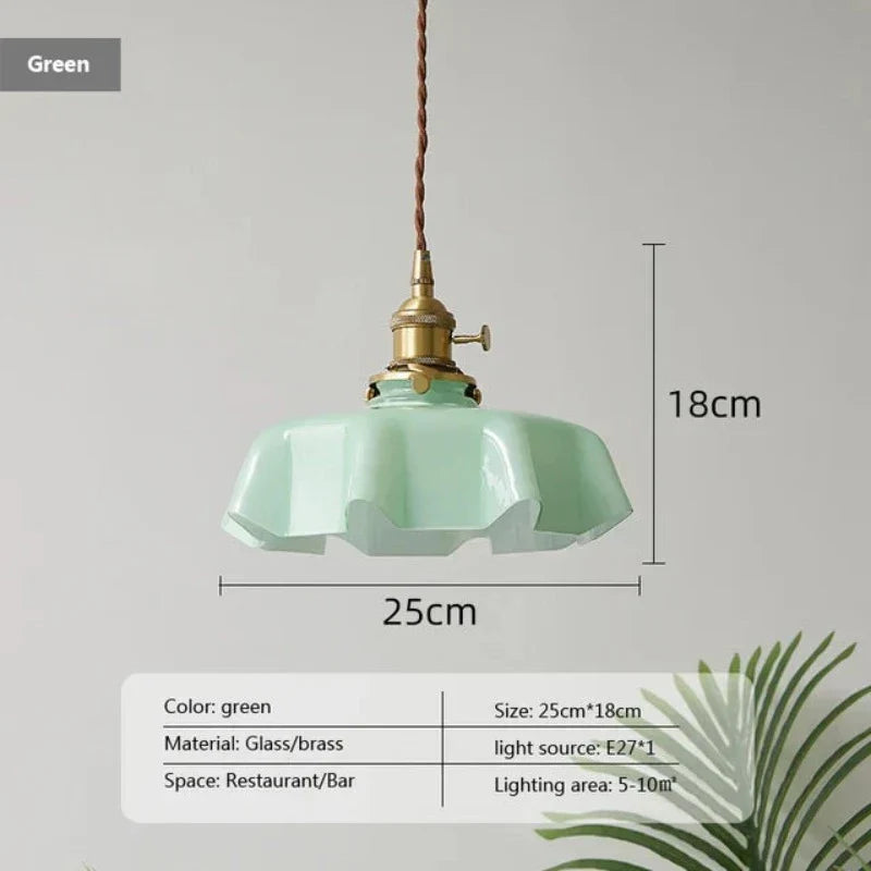 Lampe suspendue en laiton et verre, Vintage, Style français, pour cuisine, salon, Table à manger