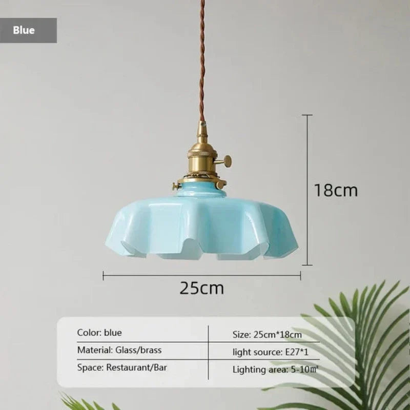 Lampe suspendue en laiton et verre, Vintage, Style français, pour cuisine, salon, Table à manger