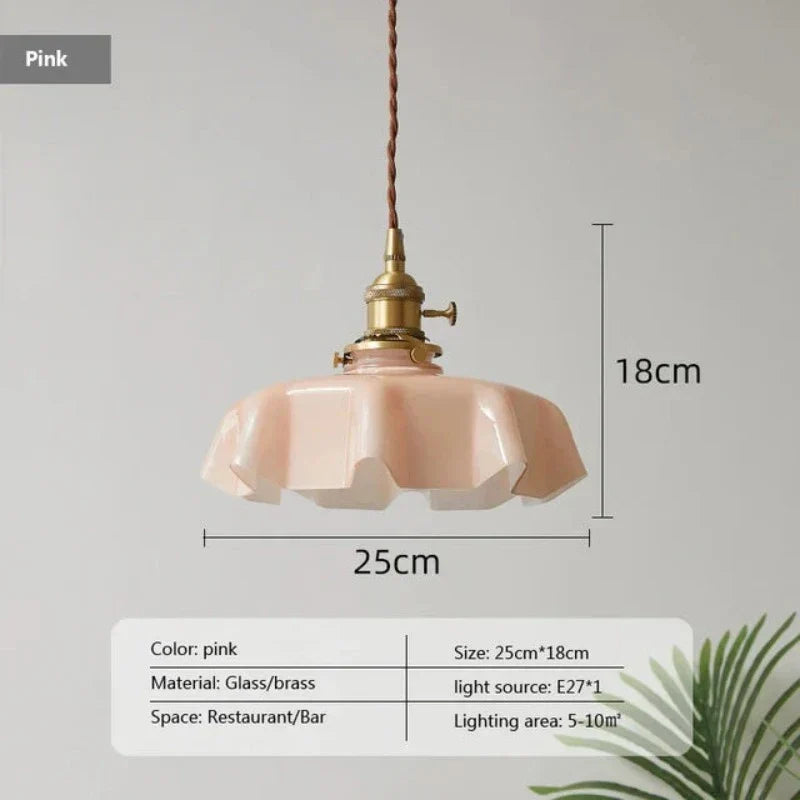 Lampe suspendue en laiton et verre, Vintage, Style français, pour cuisine, salon, Table à manger