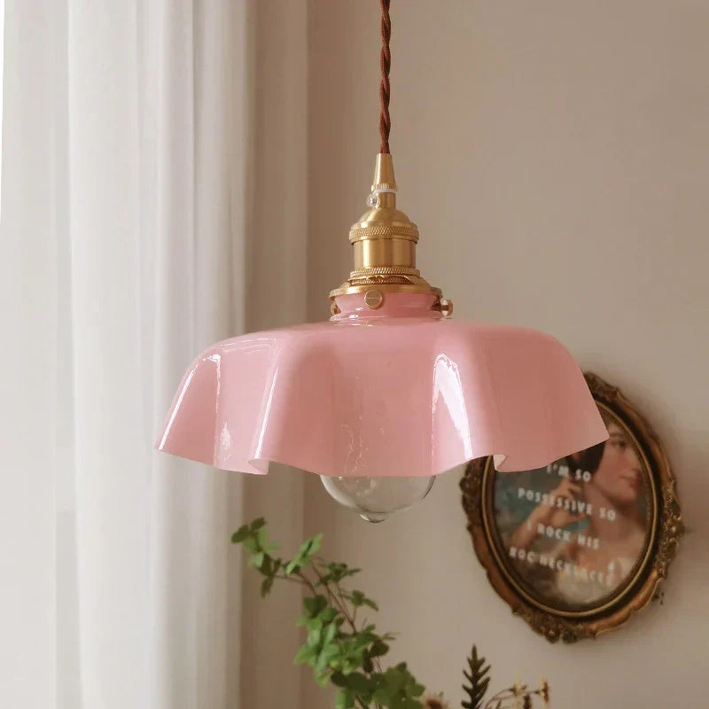 Lampe suspendue en laiton et verre, Vintage, Style français, pour cuisine, salon, Table à manger