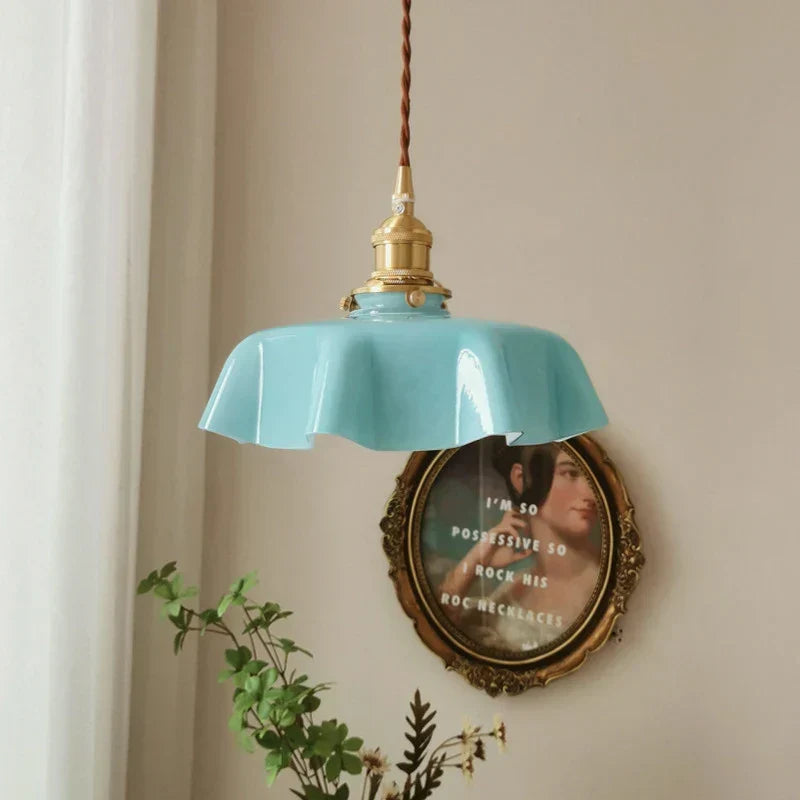Lampe suspendue en laiton et verre, Vintage, Style français, pour cuisine, salon, Table à manger