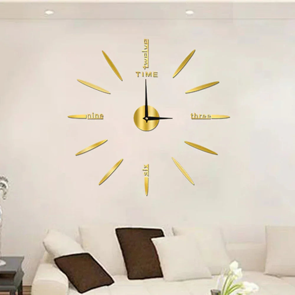 Nouvelle grande horloge murale en acrylique de style unique
