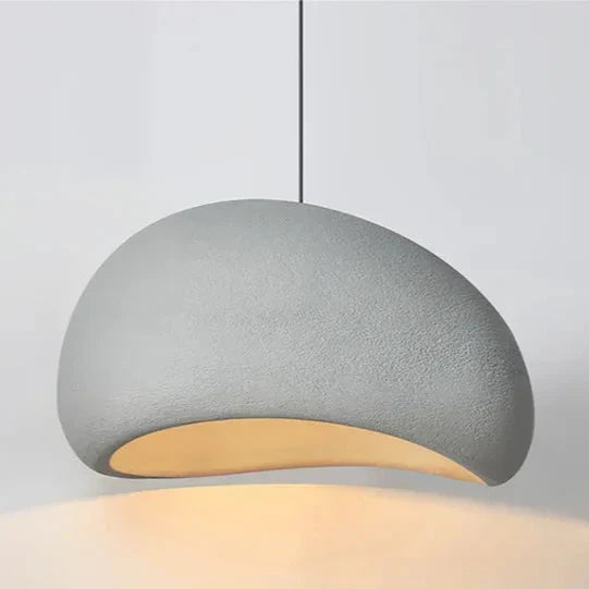 Lampe suspendue minimaliste avec texture naturelle et lumière d'ambiance chaleureuse pour salle à manger et salon | Sansotis