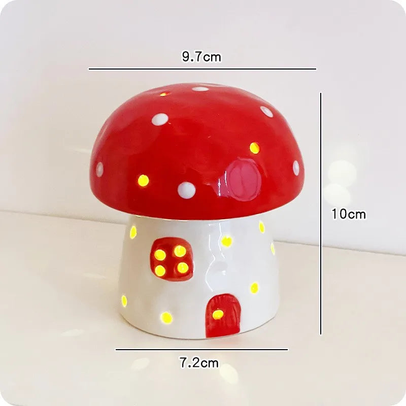 Lampe de chevet en céramique en forme de champignon de rêve