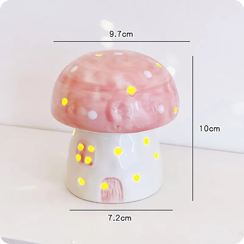 Lampe de chevet en céramique en forme de champignon de rêve