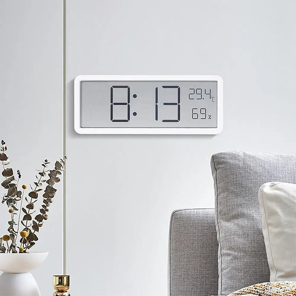 Horloge numérique avec écran LED – Température et température – Design moderne – Blanc et noir | Sansotis