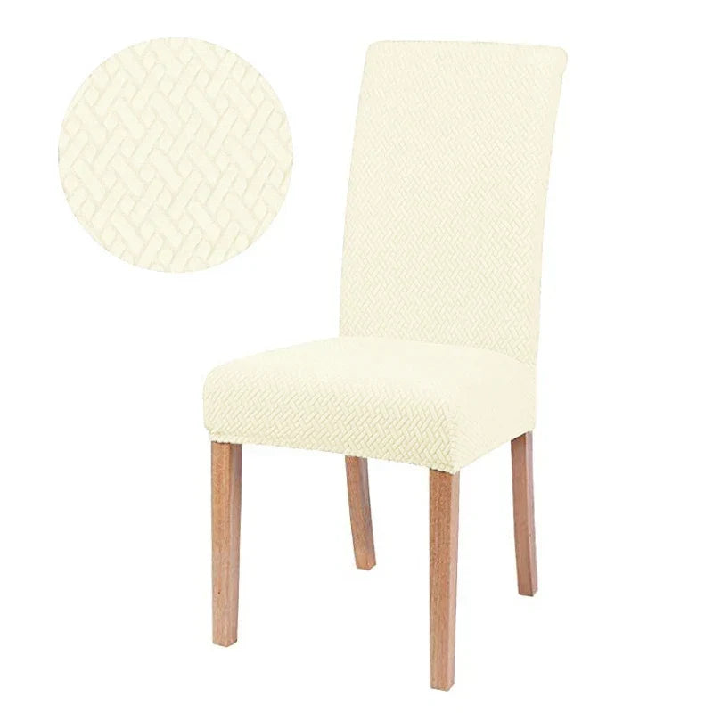 Housse de Chaise Velvona | Rembourré élastique et épais | Housse extensible en jacquard | Lavable et infroissable