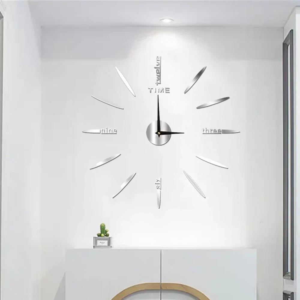Nouvelle grande horloge murale en acrylique de style unique