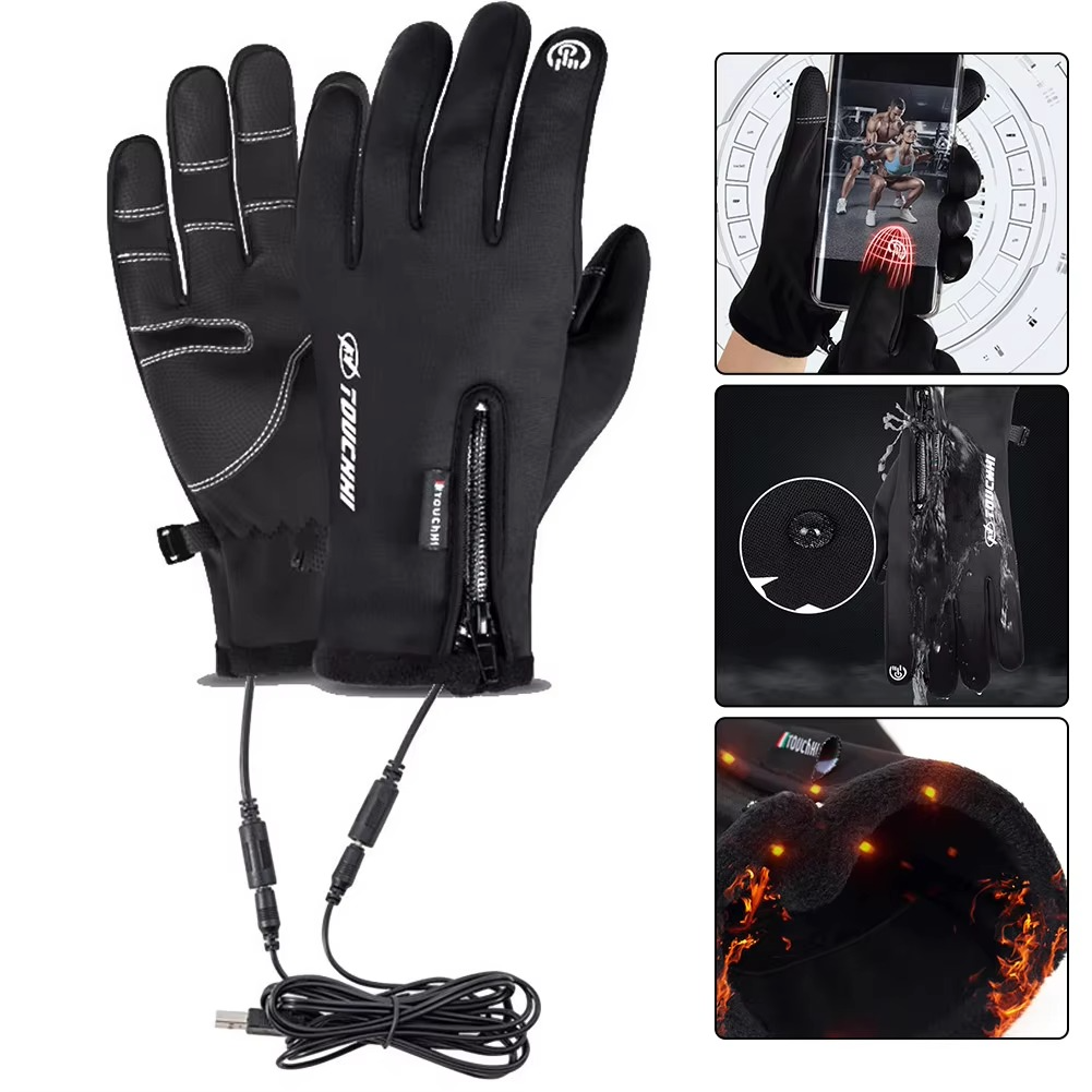 Gants chauffants pour la chaleur, le cyclisme et le ski
