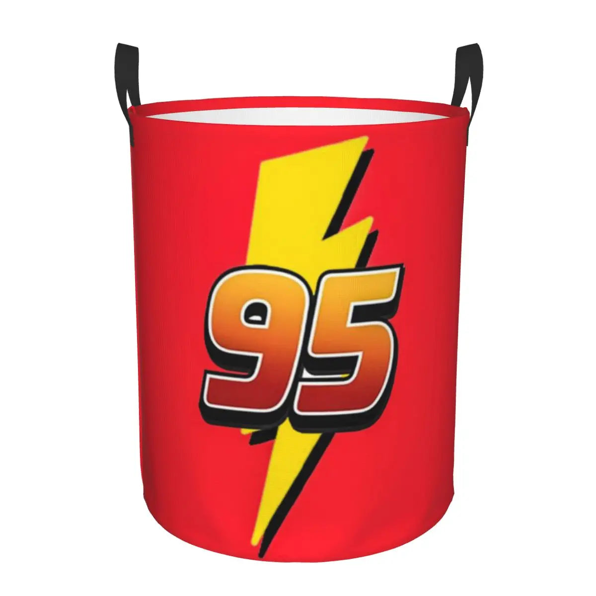 Panier à linge pliable Cars Lightning McQueen pour enfants, grande capacité en polyester avec poignées (S 34x42 cm, M 40x50 cm)