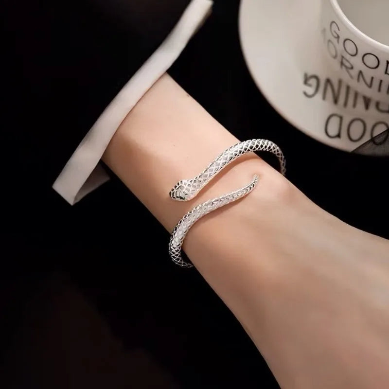 Bracelet Femme Ouvert Ajustable Serpent