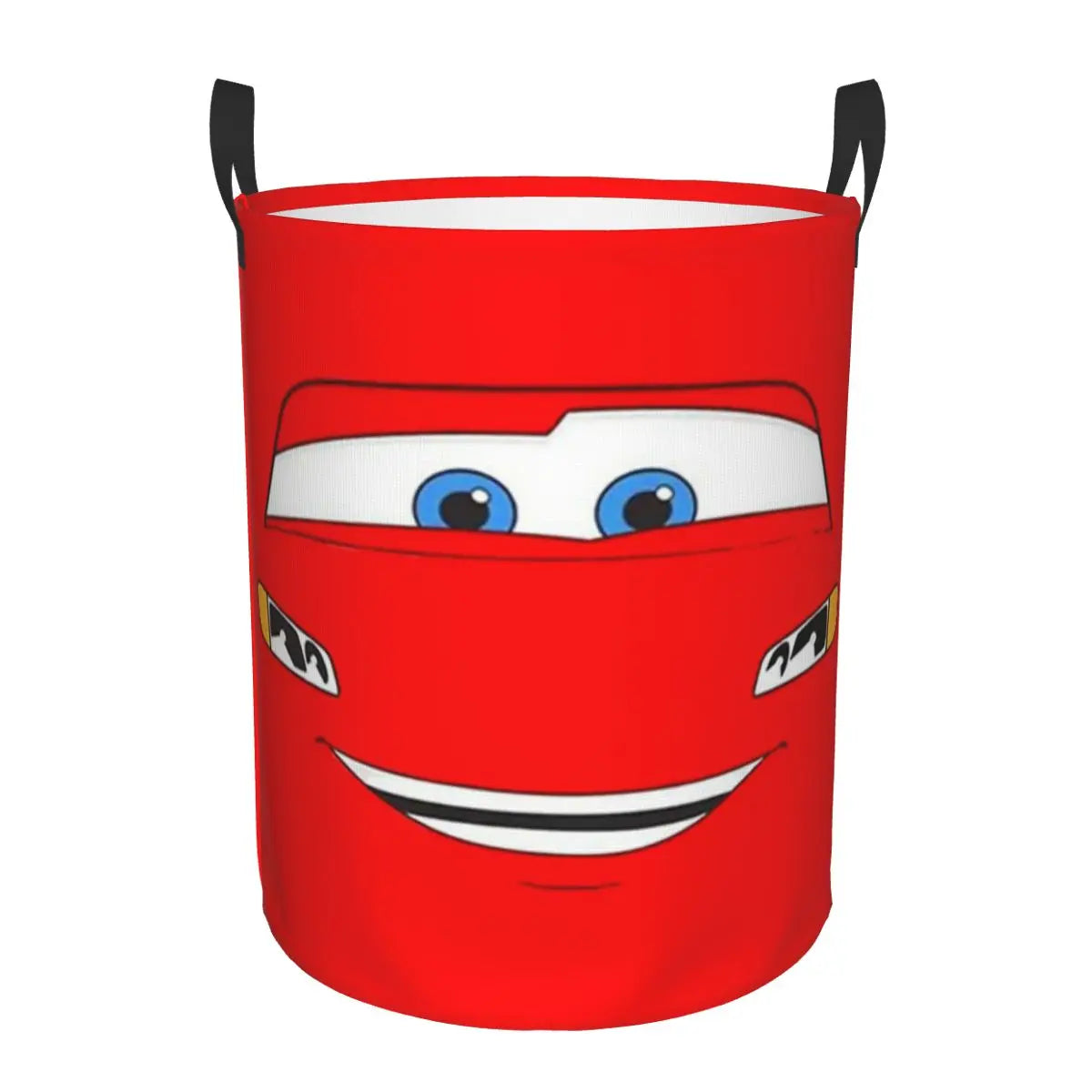 Panier à linge pliable Cars Lightning McQueen pour enfants, grande capacité en polyester avec poignées (S 34x42 cm, M 40x50 cm)