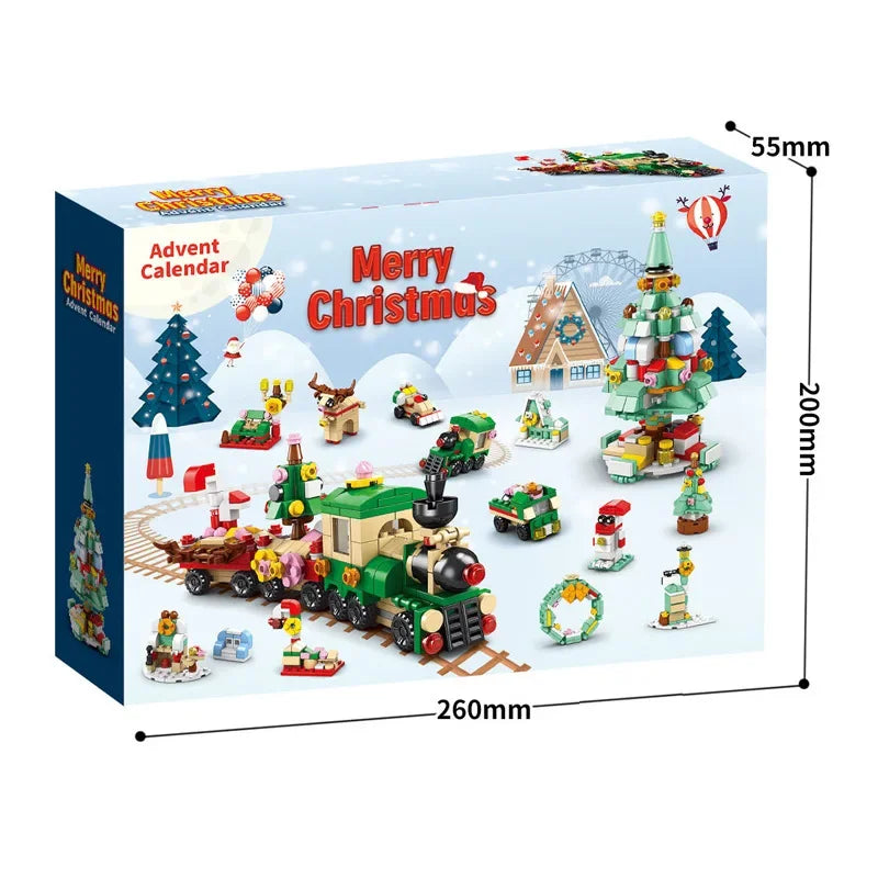 Blocs de construction de Noël Calendrier de l'Avent Kit de bricolage pour enfants