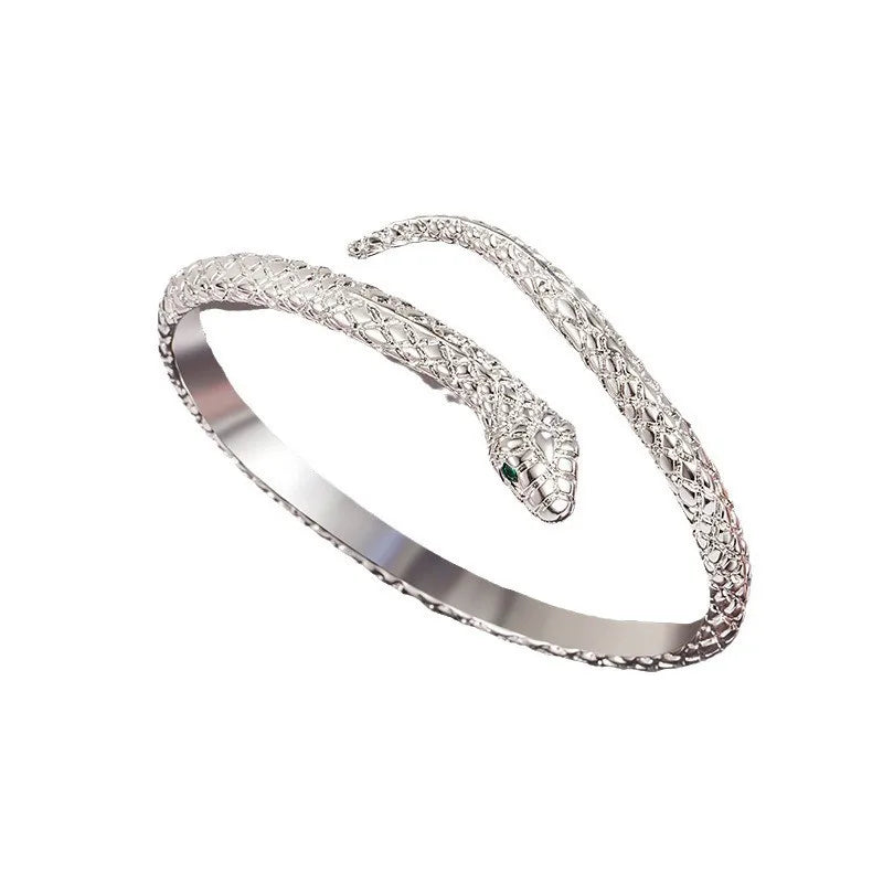 Bracelet Femme Ouvert Ajustable Serpent