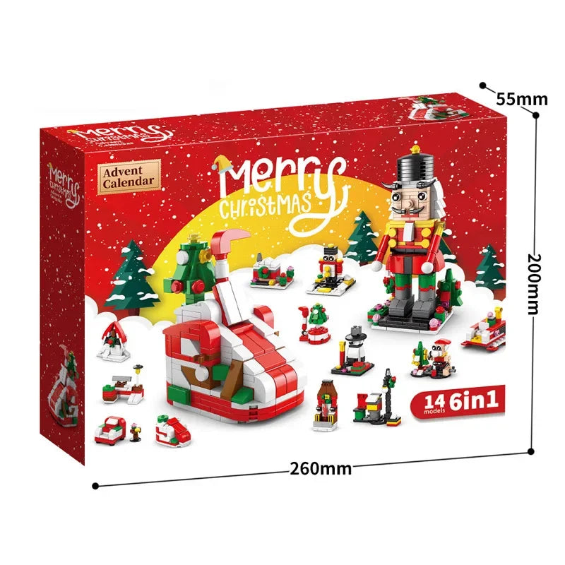 Blocs de construction de Noël Calendrier de l'Avent Kit de bricolage pour enfants
