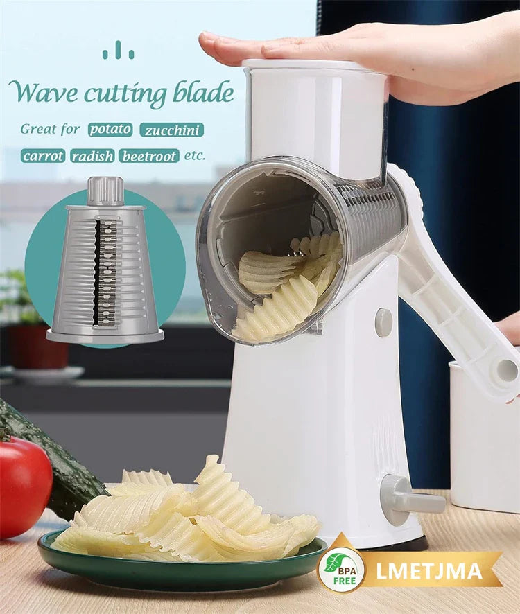 Râpe à fromage 5-en-1 avec mandoline et coupe-légumes multifonctionnelle