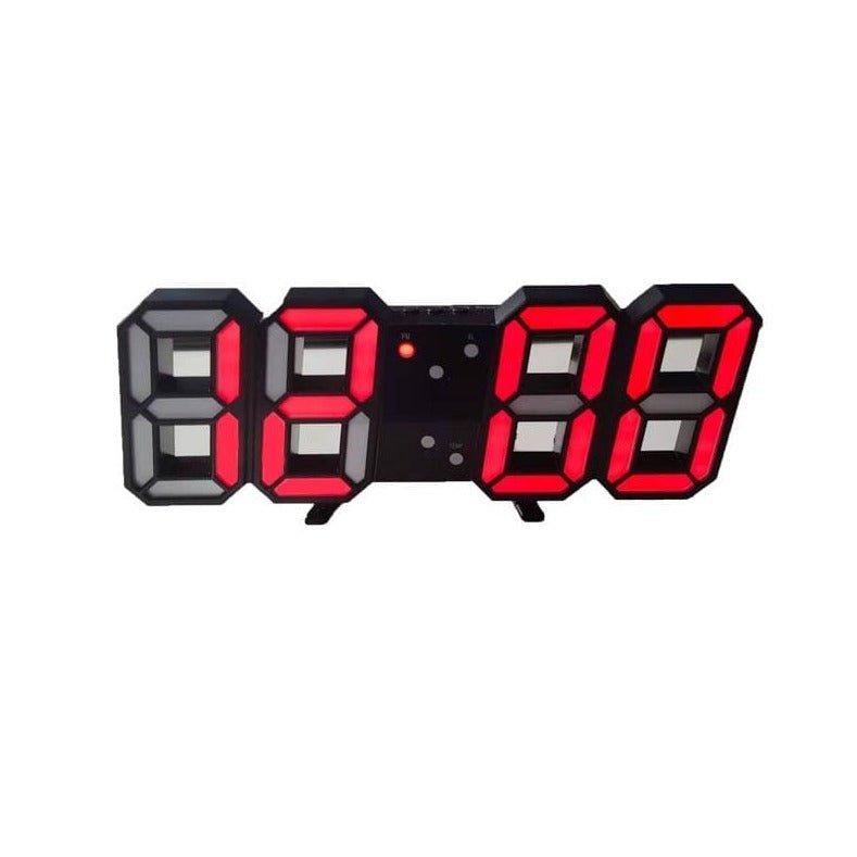 Horloge murale numérique LED 3D – Design moderne avec fonction de gradation et visibilité optimale